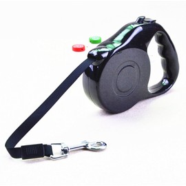 Yueton Retractable Pet Dog Leash with Push Button Lock & Release Knob (Black, S)