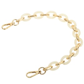 PATIKIL Acrylic Purse Strap, 24 Inch Acrylic Chain Purse Straps Replacement Luxury Handbag Strap Fashionable Purse Clutches Handles for DIY Crafts Shoulder Bag Crossbody, Clear Beige