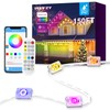POOFZY Permanent Outdoor Lights for House, 150ft RGB+IC Smart Outdoor