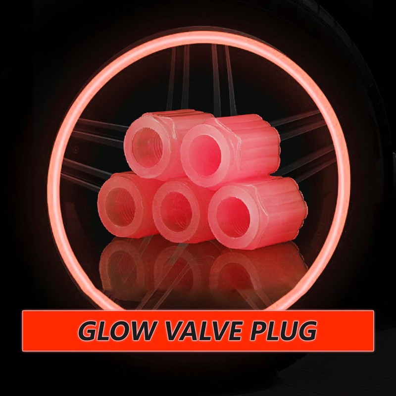 Thoquene Pack of 30 Car Tyre Valve Caps, Luminous Car
