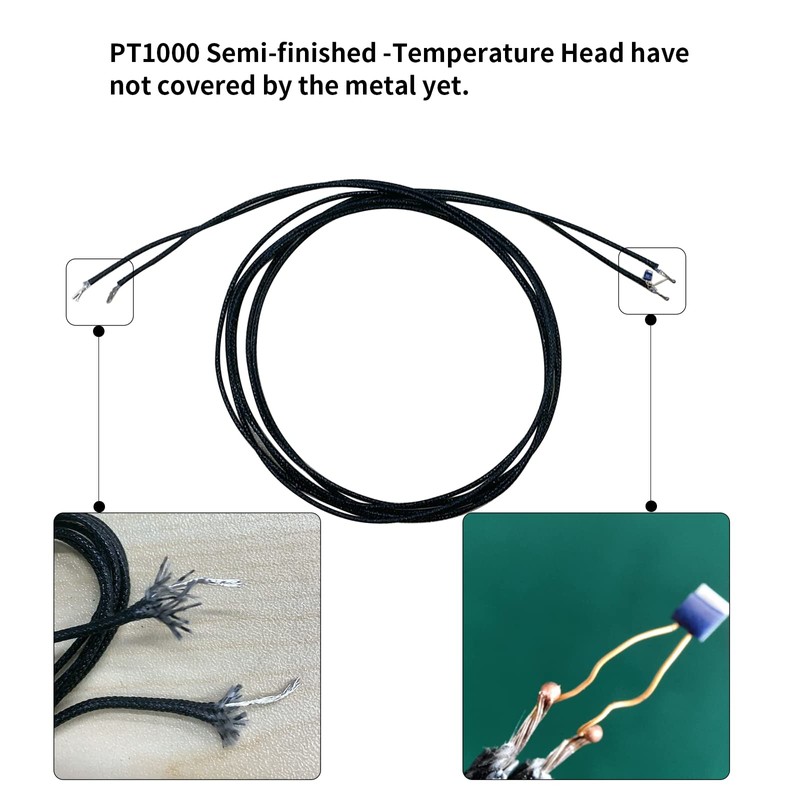 Toaiot PT1000-550BW Temperature Sensor Probe for CR-10 Plating Copper/3D Volcan/