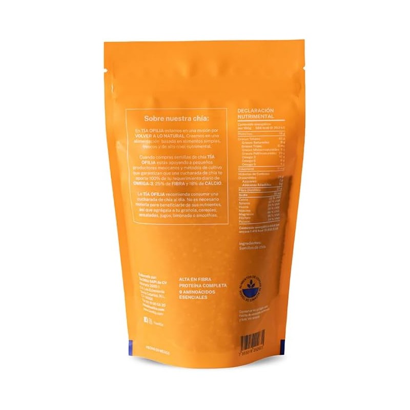 Aunt Ofilia BASICS Chia Seeds 250g – Premium Plant-Based Protein