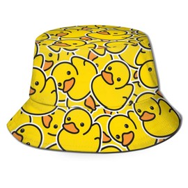 Fisherman Hat Fashion Summer Hat Foldable Outdoor Fishing Hat Unisex, Rubber Duck Pattern