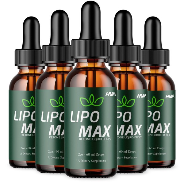 Havah (5 Pack) Lipo Max Drops Lipomax Advanced Liquid Drop
