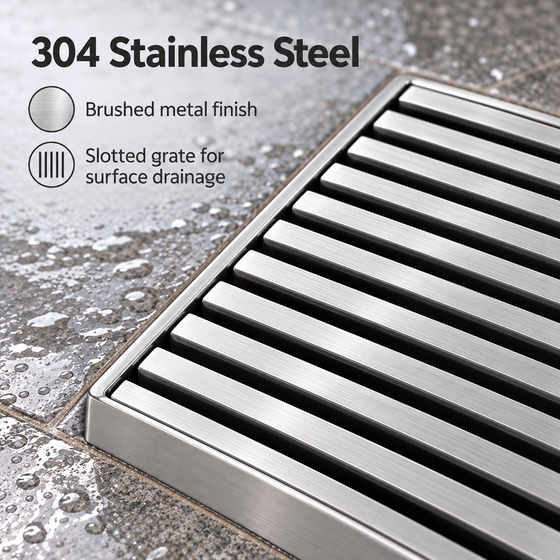 304 Stainless Steel Floor Drain for Balcony Drainage – 10
