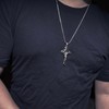 bahamut Jesus INRI Crucifix Saint St. Cross Pendant Necklace for