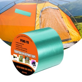 Paulno Repair Tape, RV Awning Black Duct Tape Heavy Duty Waterproof,Fabric Repair Tape for Canvas,Boat Covers,Tent, Sail,Tarp Repair Kit RV Underbelly Tape Used at Sunny Rain Snow Wind Weather(Green)