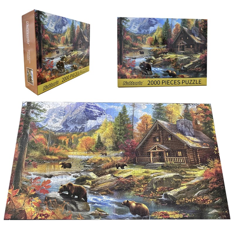 Jigsaw Puzzles 2000 Pieces for Adults Families Bear Village Pieces