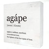 Greek Art Agape Definition Wood Box Sign Home Office Decor