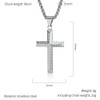 EJARY Cross Necklace for Men Stainless Steel Christian Cross Pendant