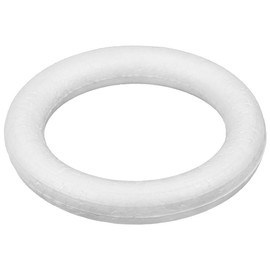 Tofficu Foam Wreath Form Foam Circle Large Foam Ring Foam Circle Round Foam for Crafts Projects Wedding Home Decoration DIY Arts White
