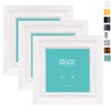 LaVie Home 5x5 Picture Frames (3 Pack, Distressed White Wood