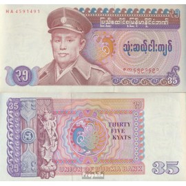 Banknote Birma Pick-number: 63 uncirculated 1986 35 Kyats (money for collectors - no means of payment)