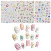 Byeolla emboss three-dimensional nail sticker flower rabbit butterfly heart sun star rainbow 3-piece set, 3 pieces, mixed colors / 별라 엠보 입체 네일 스티커 꽃 토끼 나비 하트 태양 별 무지개 3종 세트, 3개, 믹스 컬러