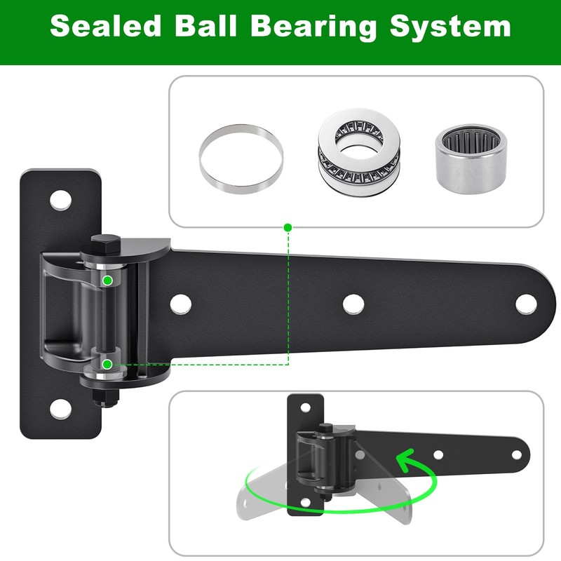 Insaga Heavy Duty Gate Hinges 1000 LBS, 13'' Strap Hinges