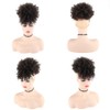 AISAIDE High Afro Puff Drawstring Ponytail Bun with Bangs for