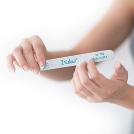 Iridesi Zebra Nail Files Washable Emery Board 7 Inches Long 3/4 Inch Wide Made in USA 80/100 Grit 12 Fingernail Files Per Pack