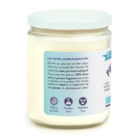 Pet's Favorite - Tested & Proven - Odor Eliminating Candle, Pet-Friendly Scented Candle, in 7 Great Fragrances – 70-Hour Burn Time, Cotton Wick (Fresh Laundry, Pack of 2)