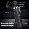 Scotte Plasma Windproof arc Lighter Electric Lighter and LED Flashlight