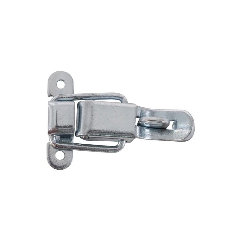 Large Padlock Eye Pull-Down Catch with Striker - Zinc Plated