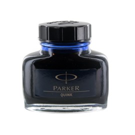 Parker Quink 2-oz Ink Bottle for Fountain Pens, Blue-Black Ink, 1 Bottle (3007100)