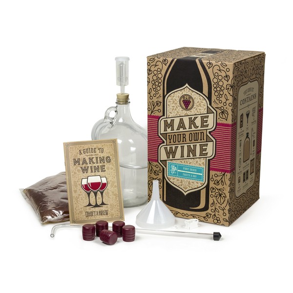 Craft a Brew Home Pinot Grigio Making Kit – Easy Beginners with Ingredients and Supplies – Ultimate Wine Brewing