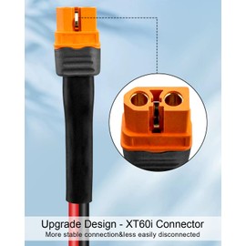 PNYZIK Upgraded 12AWG 25FT Solar to XT60i Charging Cable for Portable Power Station Solar Generator, Waterproof IP68 Adapter Connecting Harness