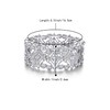 Clearine Round Crystal Bracelet Double Diamond Stretch Tennis Bangle for