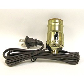 National Artcraft® Lamp Socket with 6' Side Exit Brown Cord (Pkg/1)