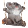 Swing Koala Sculpture Cartoon Synthetic Resin Animal Statues Decoration for