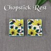 Chopsticks Rest Stylish Kutani Ware Pair Chopsticks Rest Set Peony