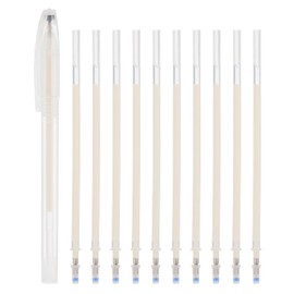 PATIKIL 10Pcs Erasable Gel Pens Refills, 1mm Heat Erasable Pens for Fabric Disappearing Ink Fabric Marking Pen for Sewing Quilting Planner Writing, Beige Ink
