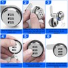 MEIRIYFA Combination Cam Lock, Password Coded Drawer Lock Cabinet Lock
