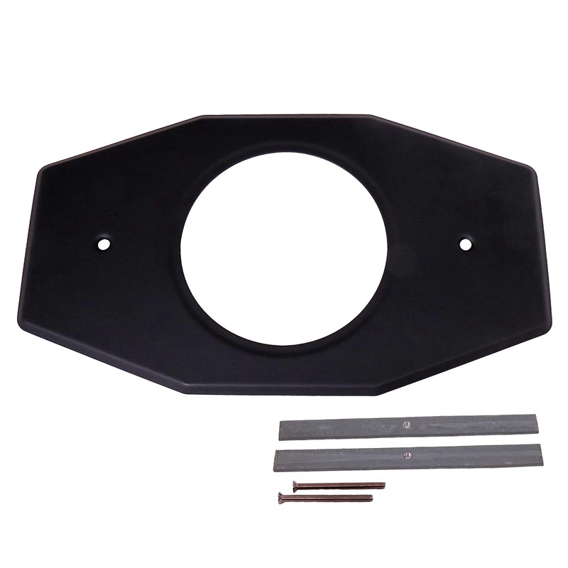 Westbrass One-Hole Remodel Plate for Moen and Delta, Matte Black,