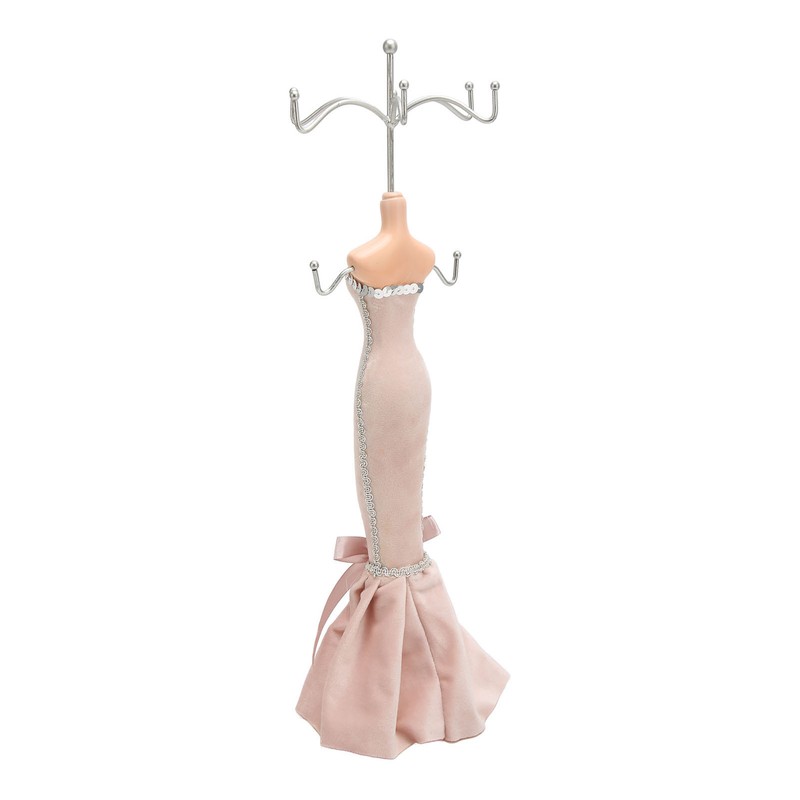 Mannequin Ring Hanging Tower Long Bodycon Dress Strapless Mannequin Earring
