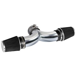 RSG CHROME PIPE with BLACK Short Ram Intake Kit with Filter Compatible For 01-04 Chevy Corvette 5.7L V8