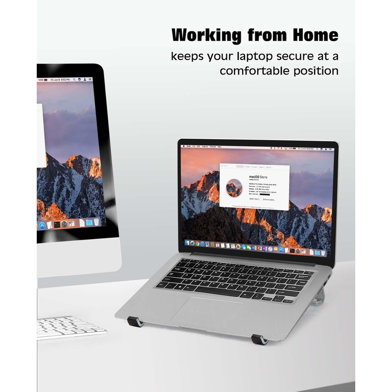 Thibault Aluminum Laptop Stand for Desk - Cooling Ergonomic Design