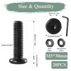 GOHODOMINO M5×30mm Flat Head Socket Cap Screws Bolts, Nuts, Flat