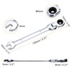 sourcing map 2pcs Flex-Head Ratcheting Wrench 6mm 180° Rotating Head