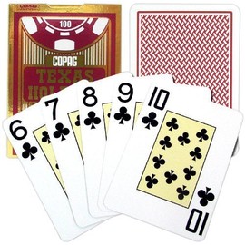 Copag Poker Size Jumbo Index Texas Holdem Playing Cards (Single Red Deck) by Copag