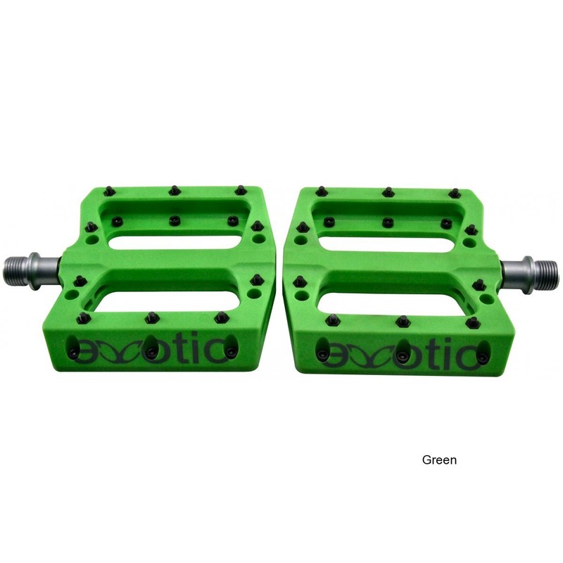 eXotic Thermoplastic Flat BMX MTB Pedals, 6 Colours 350 g/pair