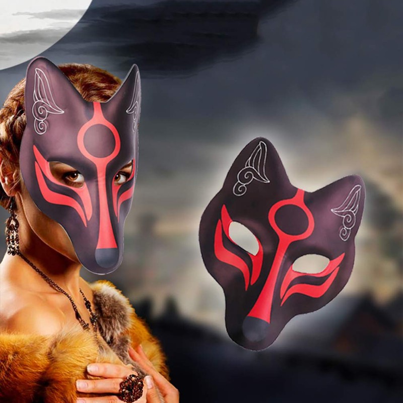 TENDYCOCO 2 Pieces Fox Japanese Kitsune Mask Fox Mask Japan