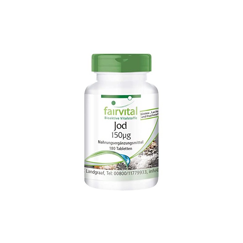 180 Tablets, Vegetarian Tablets Hochdosiert 150 mcg Iodine (Potassium Iodide)