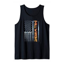 Millwright Tools Patriotic American Flag Millwrights Tank Top
