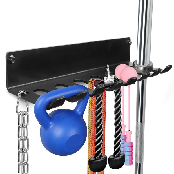 BRTGYM Gym Rack Organizer, Home Gym Accessories Hanger, Wall Mount