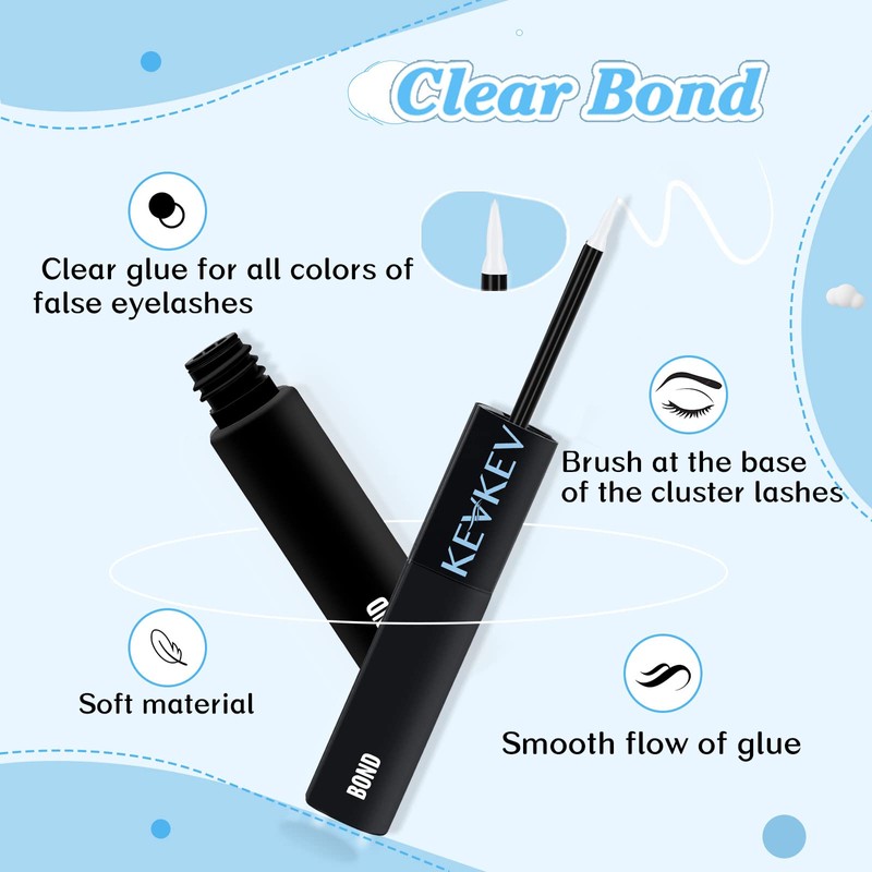 KevKev Lash Bond & Bond Mascara Brush Black Glue and