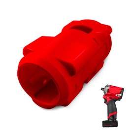 deawater 1pcs 49-16-2563 Impact Driver Protective Boot Fit for M12 Fuel 1/2 and 3/8 Stubby Impact Wrenches (2562-20 2563-20) red