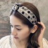 Donally Women's Dot Pattern Headband Sheer, Korean Style, Polka Dot,