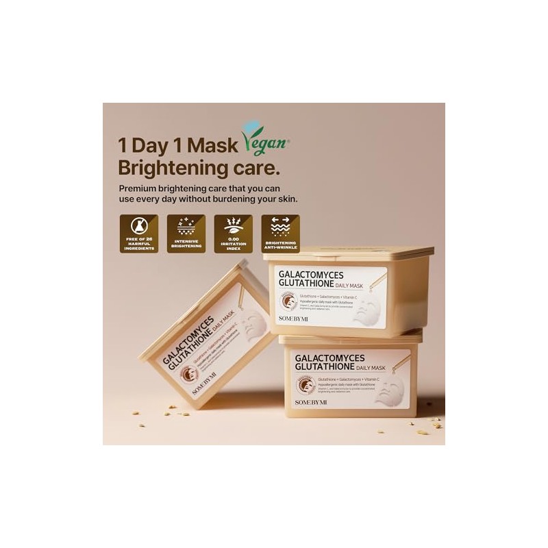 SOME BY MI Galactomyces Glutathione Daily Mask - 30 Sheets,