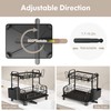 BOOSINY Dish Drying Rack, 2 Tier Large Stainless Steel Black